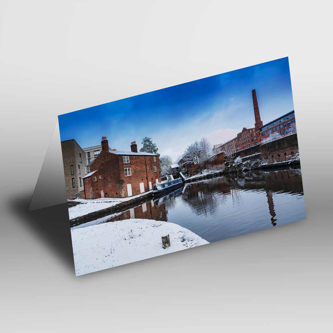 Winter Themed Greetings Card A5 to fit A5 Picture Frame, Street Photography, Wall Art, Ancoats Manchester Street Photography