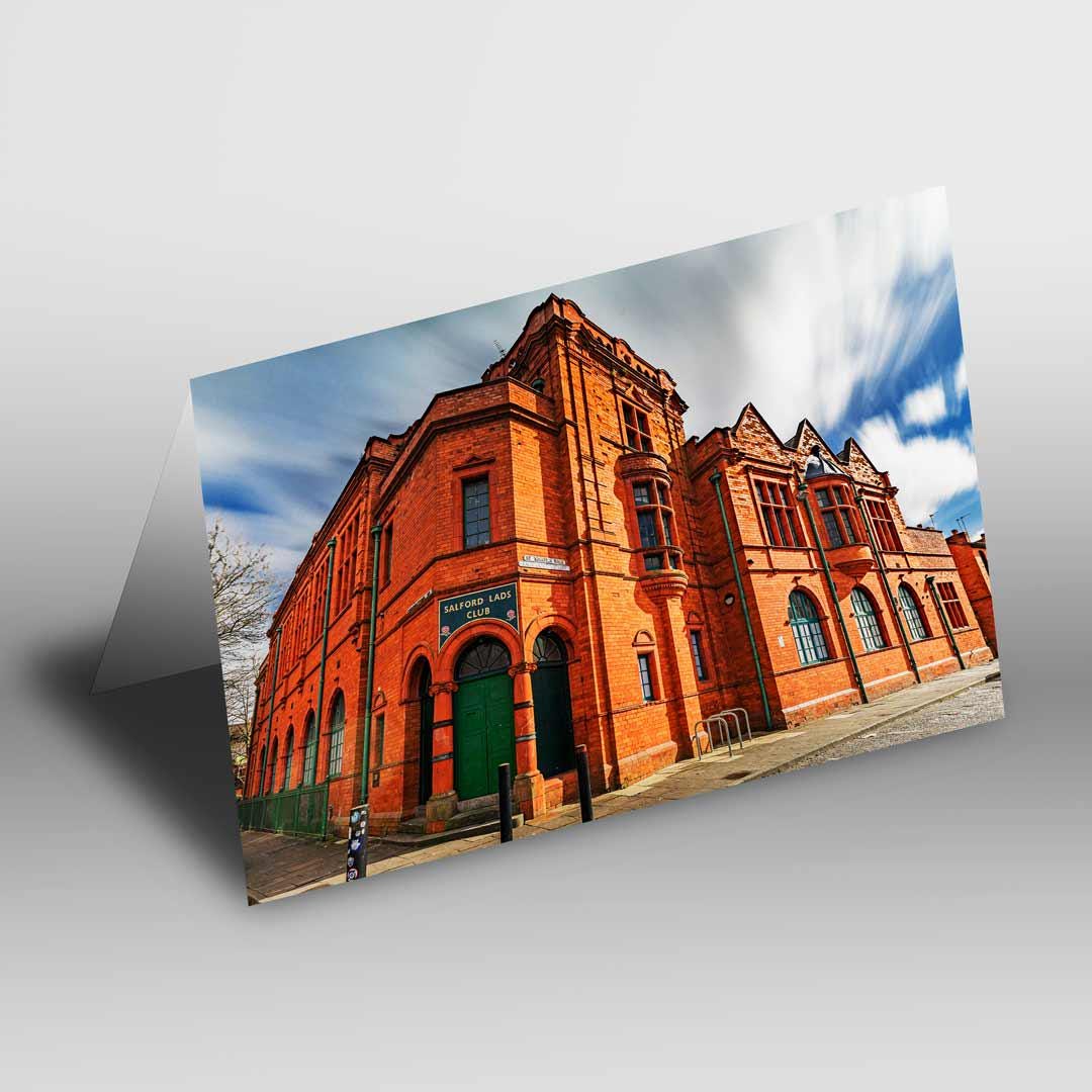 Manchester Salford Lads Club Greetings Card A5 to fit A5 Picture Frame, Street Photography, Wall Art