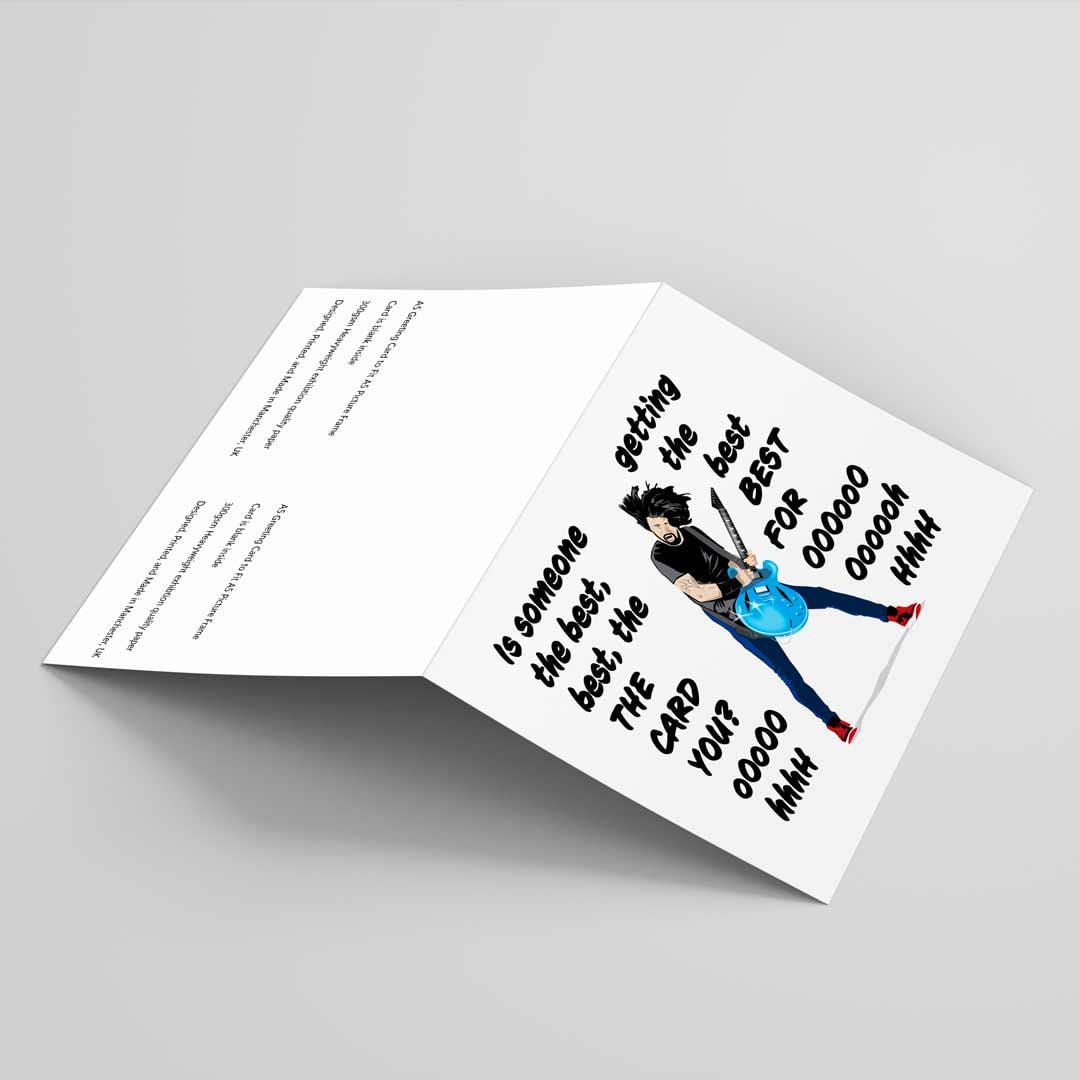 Dave Grohl Greetings Card A5 to fit A5 Picture Frame