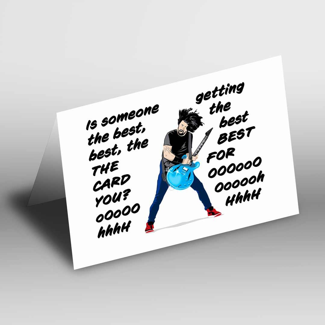 Dave Grohl Greetings Card A5 to fit A5 Picture Frame