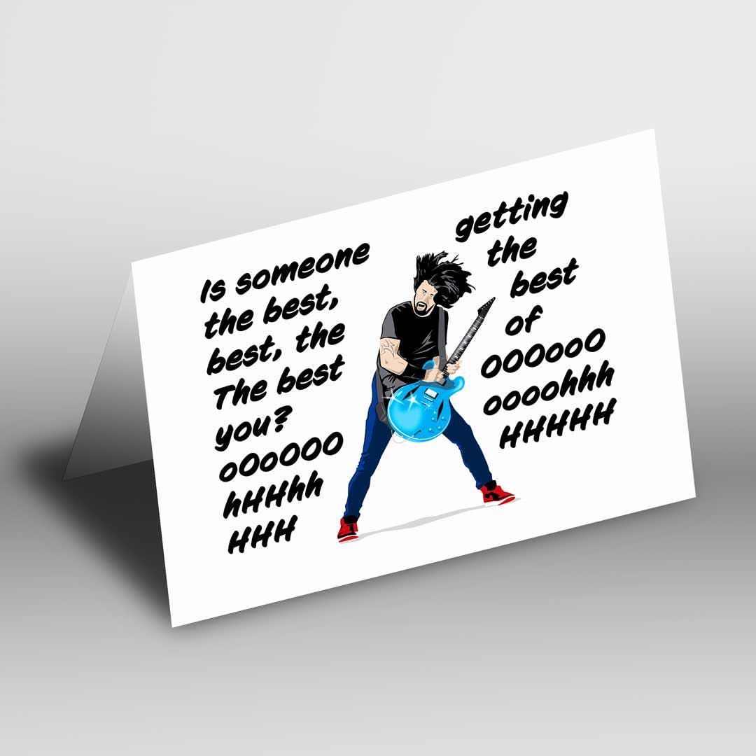 Dave Grohl Greetings Card A5 to fit A5 Picture Frame