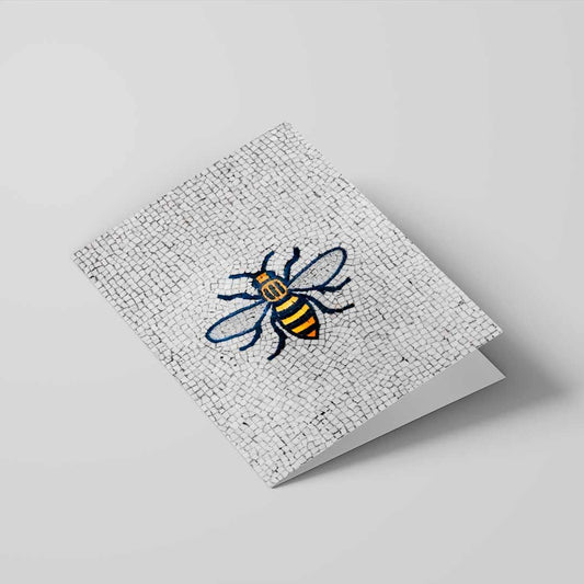 Manchester Bee Colourful Creative Greetings Card A5 to fit A5 Picture Frame, Street Photography, Wall Art, Graffiti photo, Manchester print