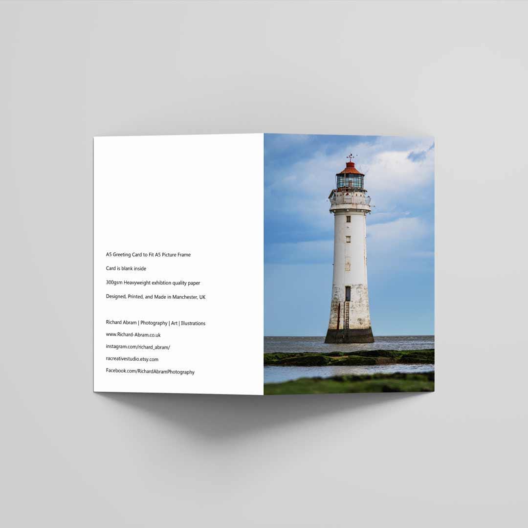 Lighthouse Greetings Card A5 to fit A5 Picture Frame, Street Photography, Wall Art