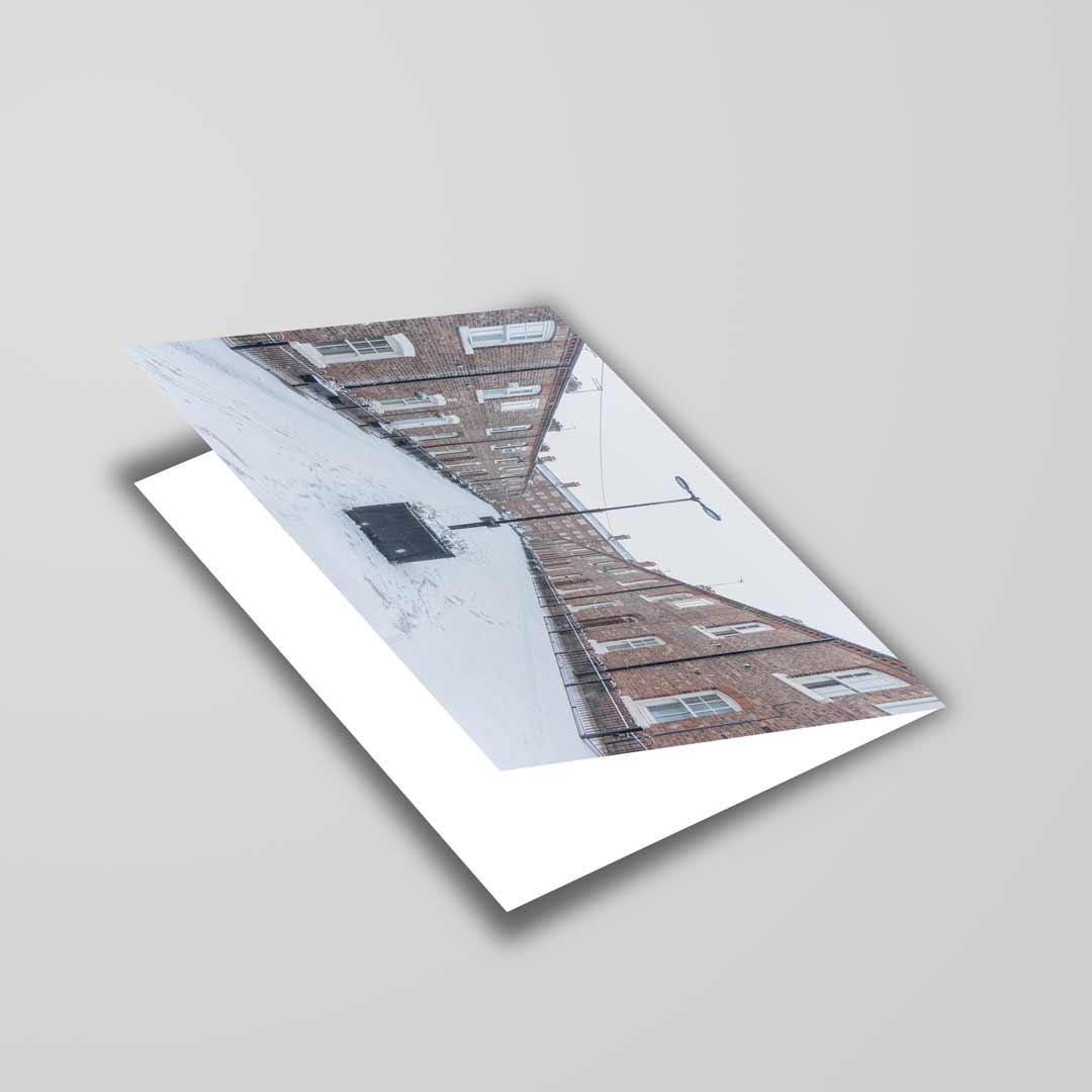 Winter Themed Greetings Card A5 to fit A5 Picture Frame, Street Photography, Wall Art, Ancoats Manchester Street Photography