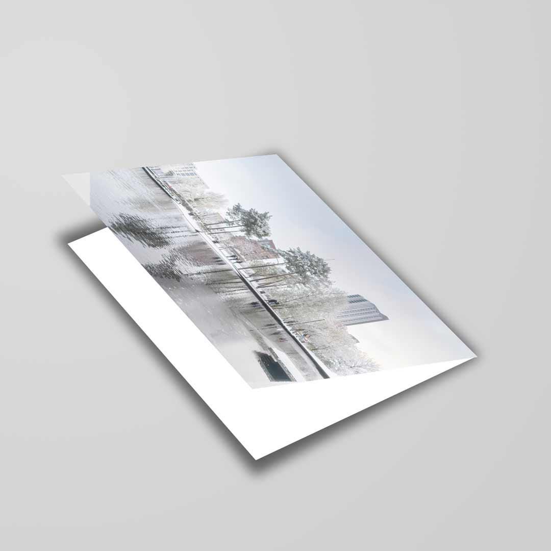 Winter Themed Greetings Card A5 to fit A5 Picture Frame, Street Photography, Wall Art, Ancoats Manchester Street Photography