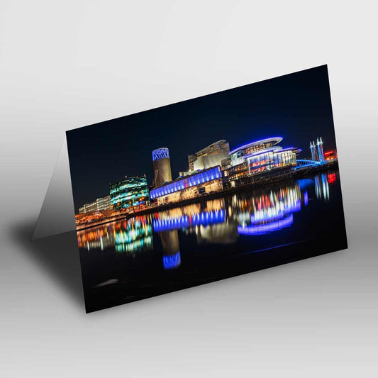 Salford Quays Manchester Greetings Card A5 to fit A5 Picture Frame, Street Photography, Wall Art, Media City