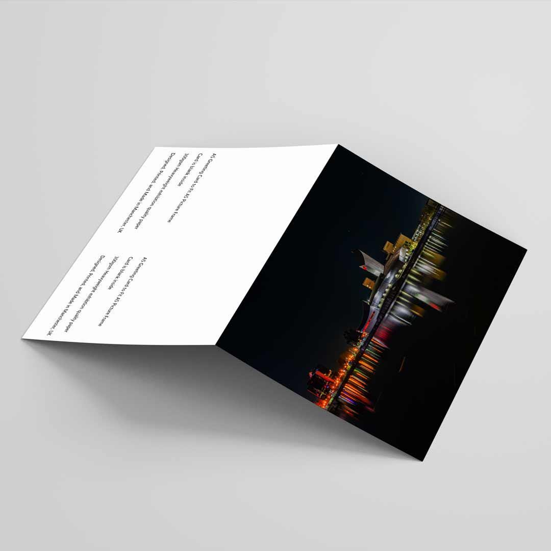 Salford Quays Manchester Greetings Card A5 to fit A5 Picture Frame, Street Photography, Wall Art, Media City