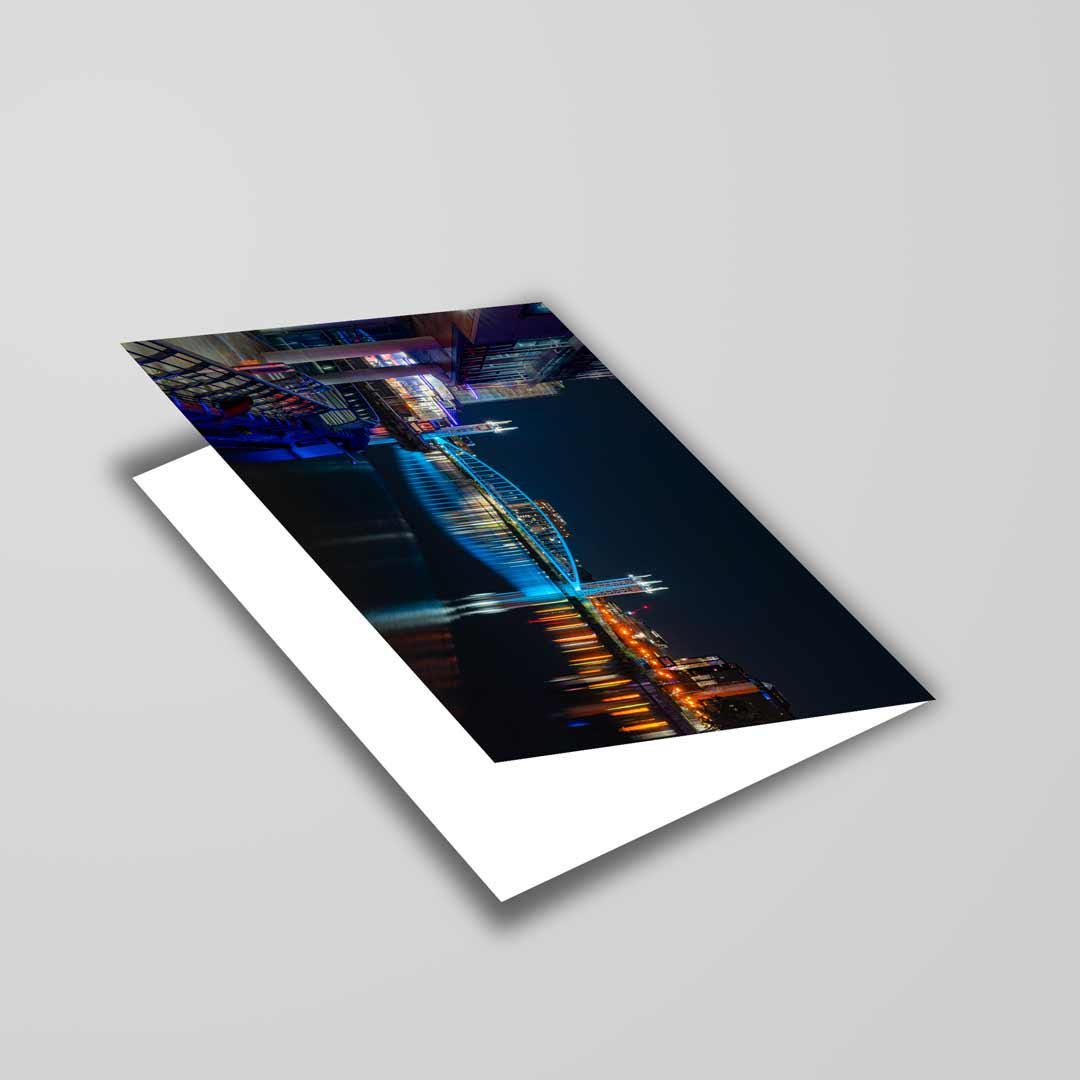 Salford Quays Manchester Greetings Card A5 to fit A5 Picture Frame, Street Photography, Wall Art, Media City