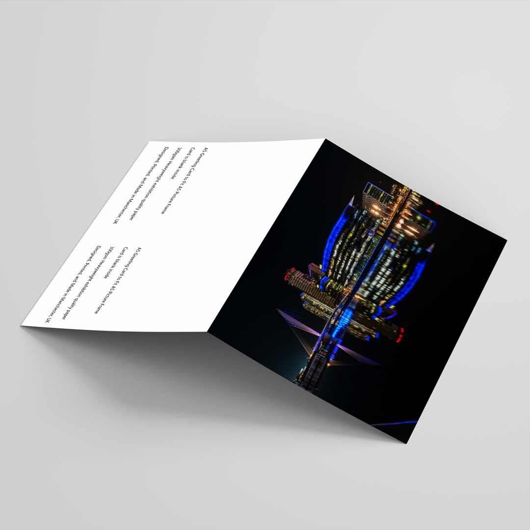 Salford Quays Manchester Greetings Card A5 to fit A5 Picture Frame, Street Photography, Wall Art, Media City