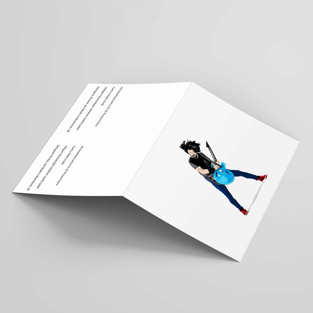 Dave Grohl Greetings Card A5 to fit A5 Picture Frame