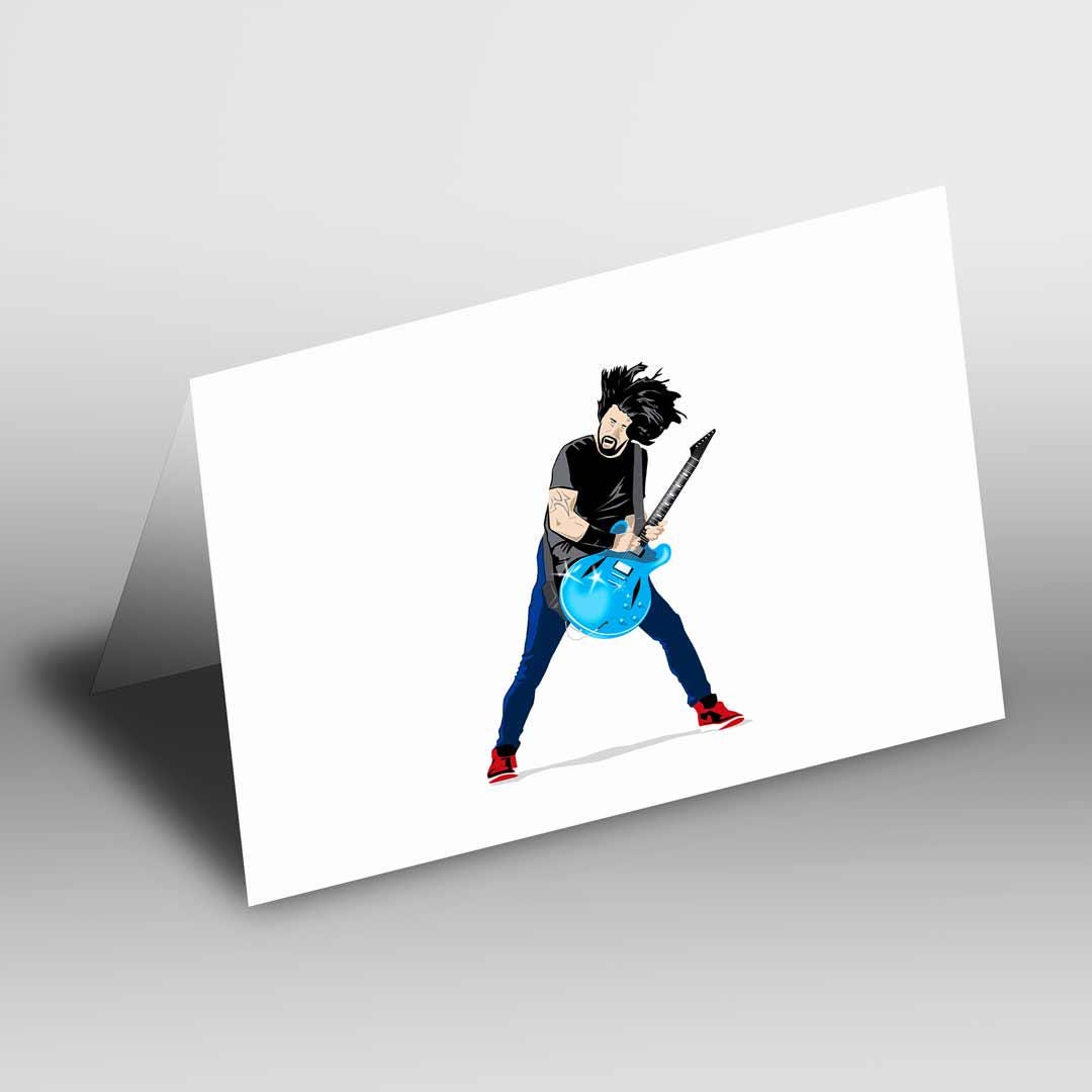 Dave Grohl Greetings Card A5 to fit A5 Picture Frame