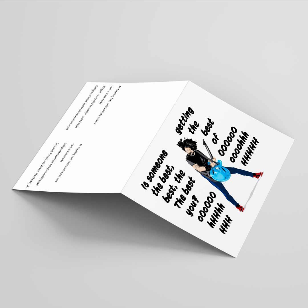 Dave Grohl Greetings Card A5 to fit A5 Picture Frame