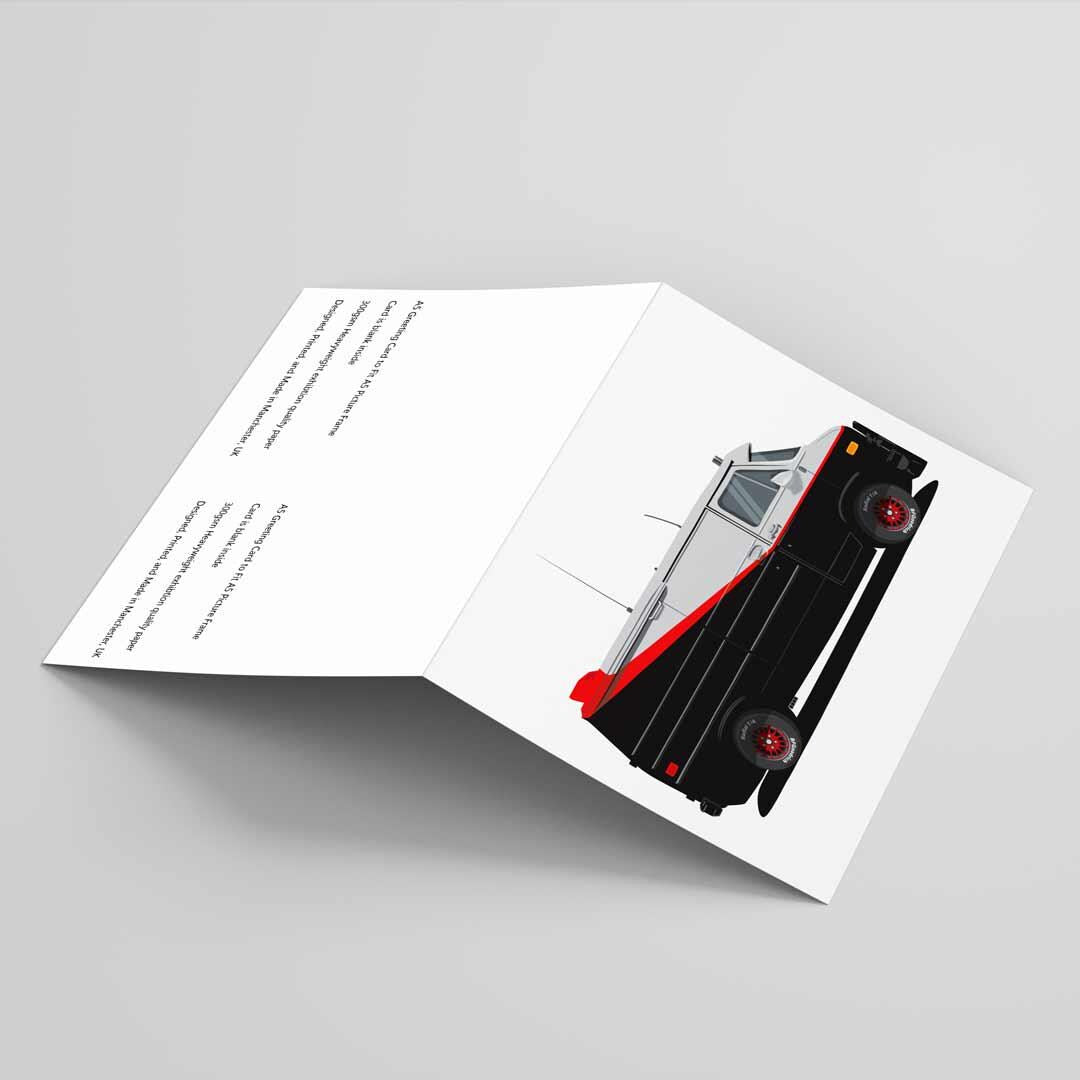 1980s GMC Vandura A-Team Van Greetings Card A5 to fit A5 Picture Frame, Illustration, Minimalist Fun Pop Art