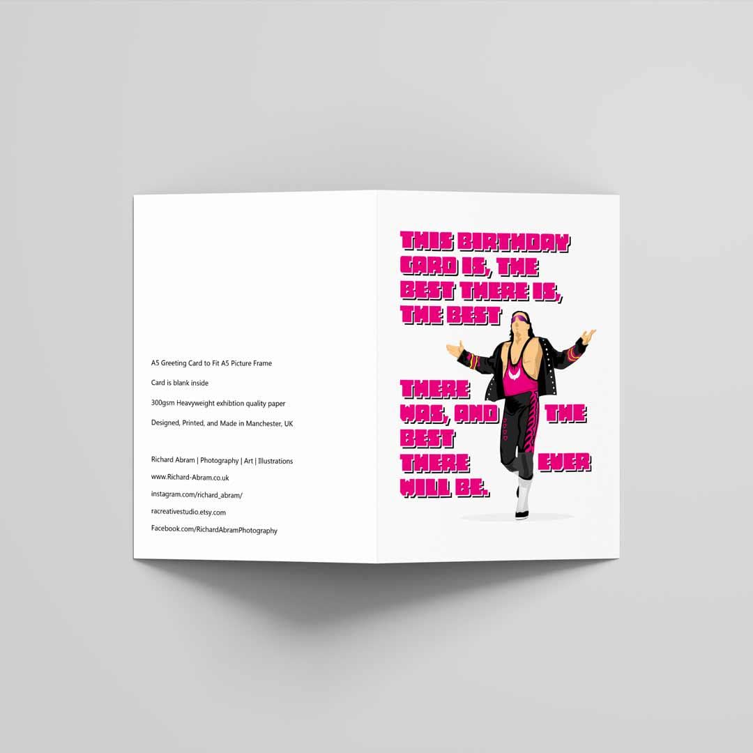 Bret Hart Best Wrestling Birthday Card