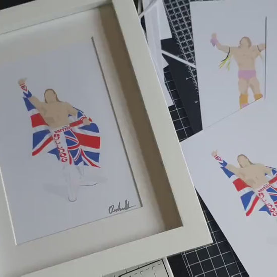 Andre The Giant Minimal Wrestling Illustration, pop culture, Wall Art Print