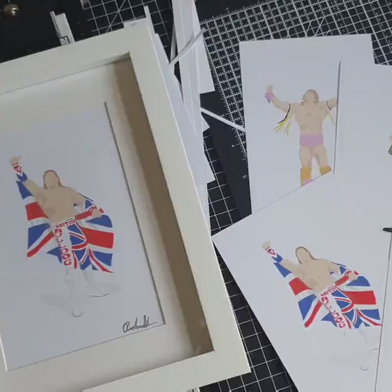 Hulk Hogan Minimal Wrestling Illustration, Fun Pop Culture Wall Art Print