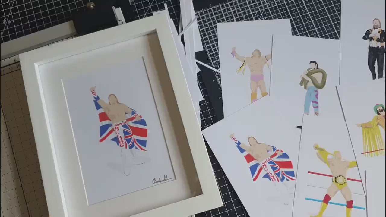 Hulk Hogan Minimal Wrestling Illustration, Fun Pop Culture Wall Art Print