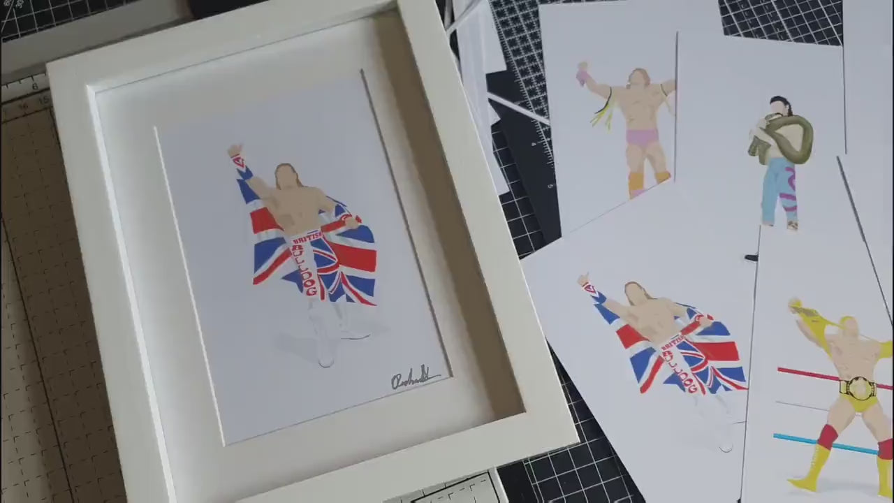 Minimal Wrestling Illustration, Wrestling Art, Wrestling Poster, Fun Pop Culture Wall Art Print